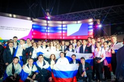 Российская сборная на чемпионате мира по профессиональному мастерству WorldSkills Abu Dhabi 2017. Фото: worldskills.ru Российская сборная на чемпионате мира по профессиональному мастерству WorldSkills Abu Dhabi 2017. Фото: worldskills.ru